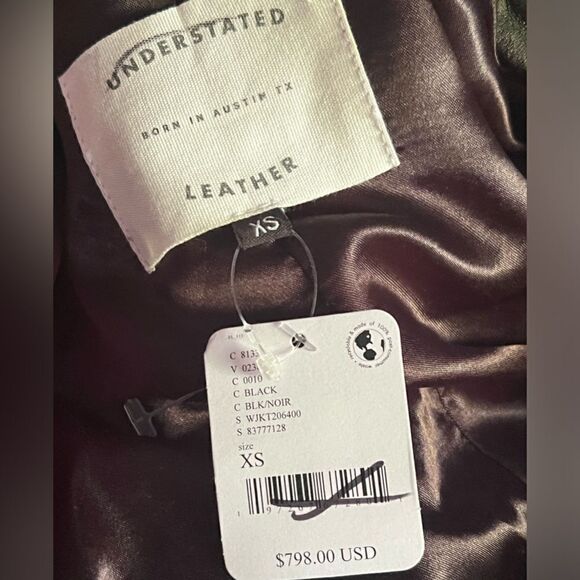 Free People UNDERSTATED LEATHER 212 Moto Jacket - Black/ XS - Picture 10 of 13